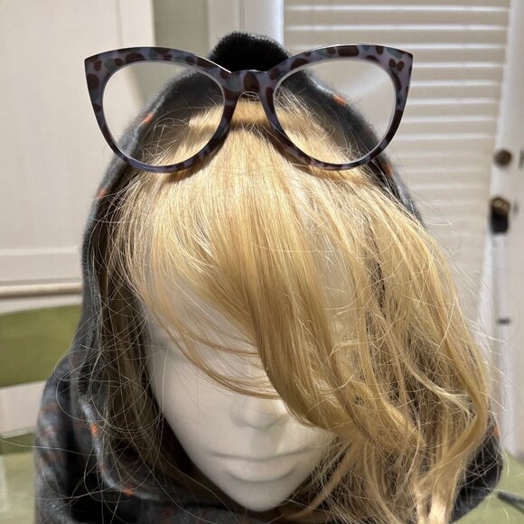 NICOLE MILLER Blue Demi Fade NEW Readers 1.50 strength.  Cat eye. - Picture 1 of 1